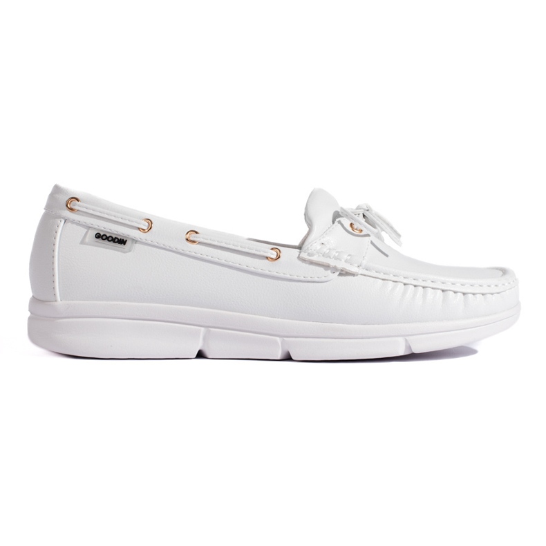 Goodin Mocassins confortables pour femmes blancs blanche
