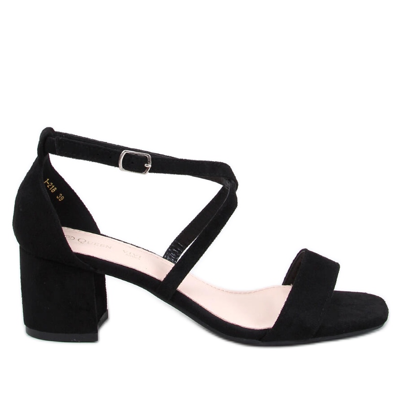 Derich Sandales à talons bas noires le noir