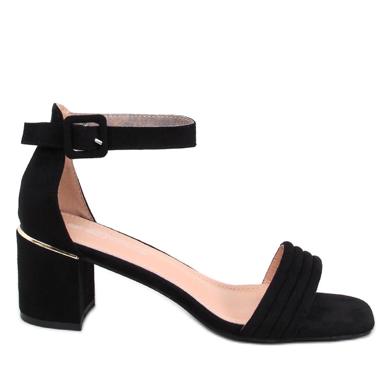 Sandales à talons hauts femme Rondeu Noir le noir