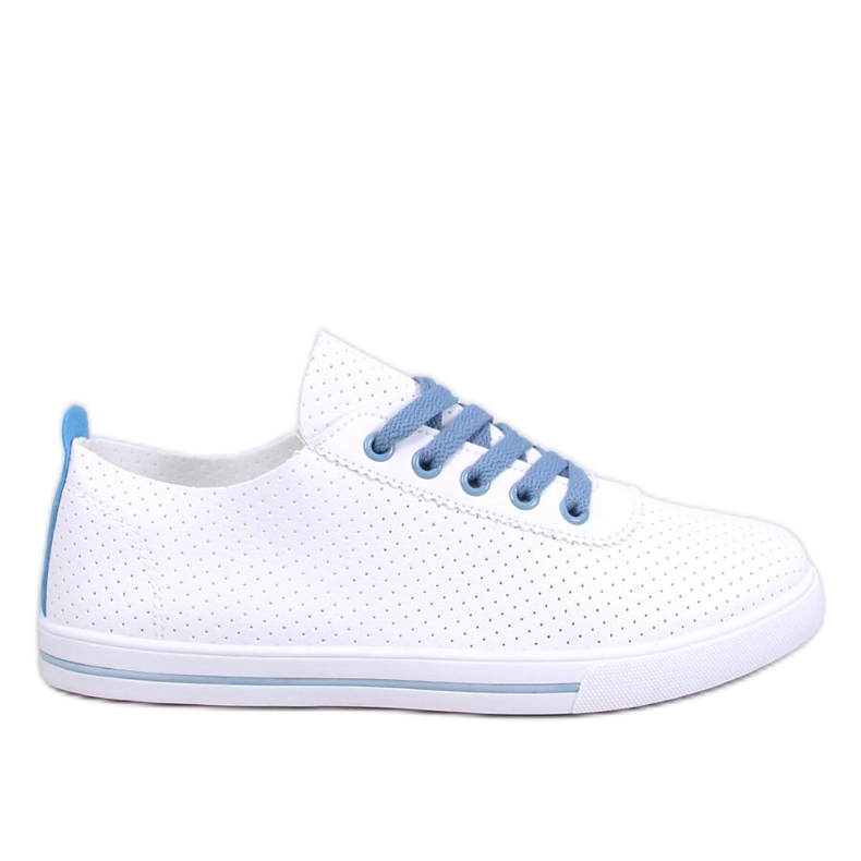 Baskets ajourées femme Costier Bleu Clair blanche