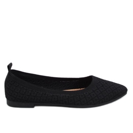 Balart Ballerines chaussettes noires amande le noir