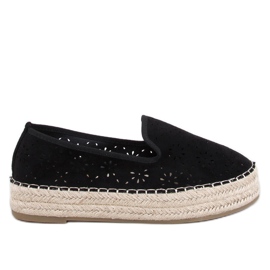 Rigois Espadrilles ajourées noires le noir