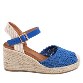 Morelli Sandales compensées espadrilles bleues