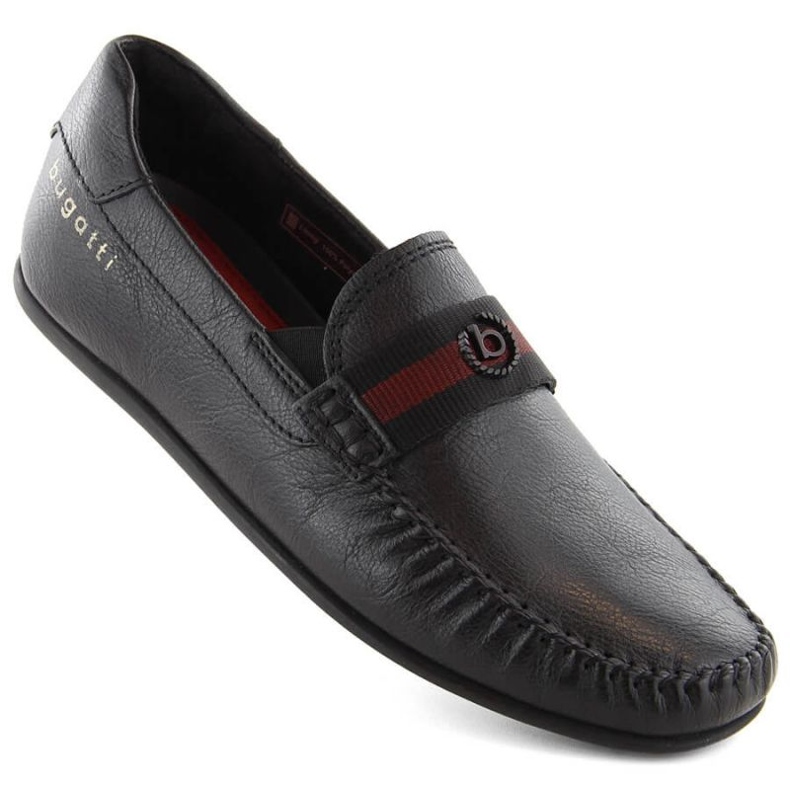 Chaussures en cuir confortables Bugatti M INT2000 noir le noir