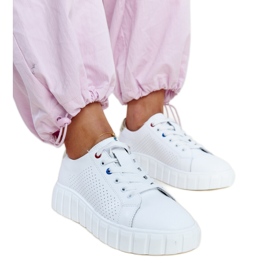 Baskets en cuir blanc Zvonka