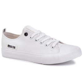 Baskets à faible matériau masculin Big Star KK174006 blanc blanche