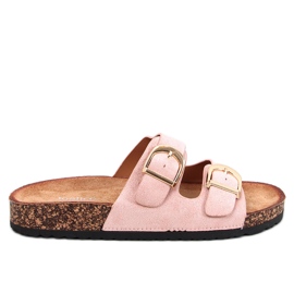 Scholki Byrd Chaussons en liège rose Scholki Byrd Chaussons en liège rose