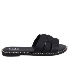 Tongs élégantes pour femmes Dalmasi Noir le noir
