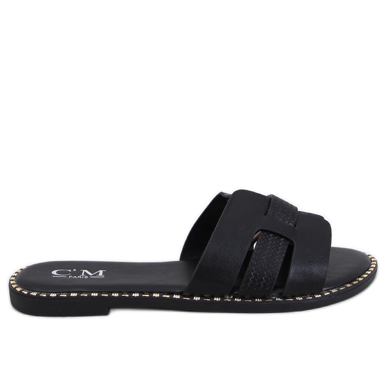 Tongs élégantes pour femmes Dalmasi Noir le noir