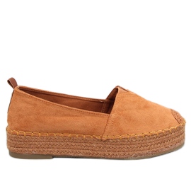 Espadrilles à semelle épaisse Poulain Camel brun