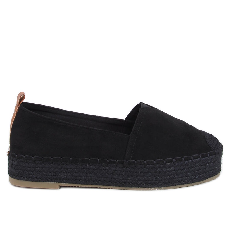 Poulain Espadrilles noires à semelle épaisse le noir