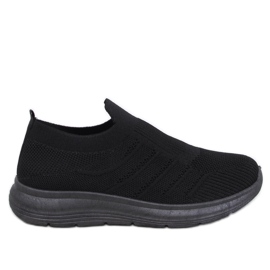 Groppi Allblack chaussures chaussettes à enfiler noir