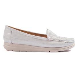 Mocassins blancs femme