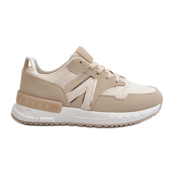 Baskets pour femmes en cuir écologique, beige Vinelli Baskets pour femmes en cuir écologique, beige Vinelli