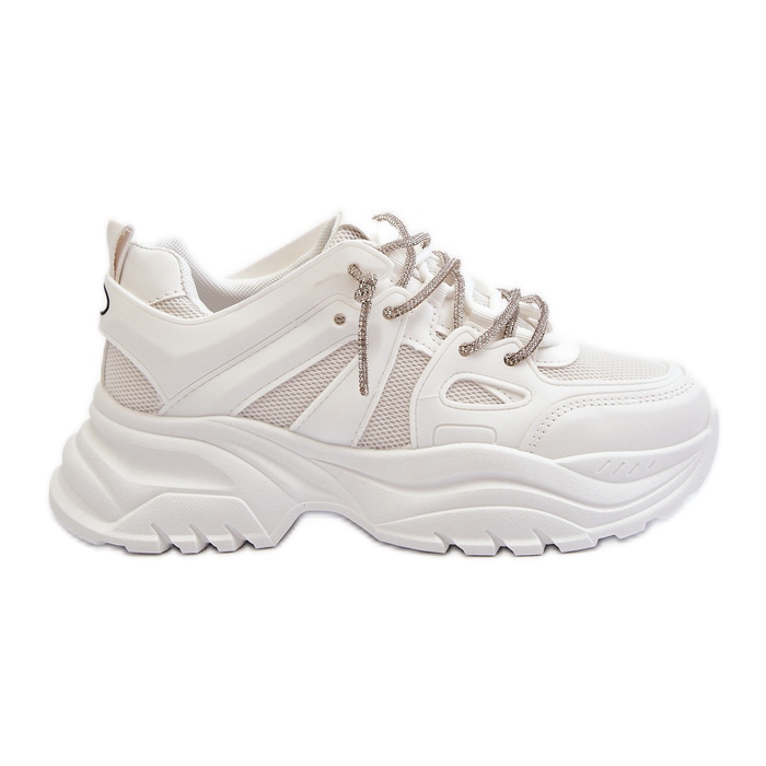 Baskets Pour Femmes Sur Semelle Massive Avec Laçage Décoratif Blanc Relissa blanche Baskets Pour Femmes Sur Semelle Massive Avec Laçage Décoratif Blanc Relissa blanche