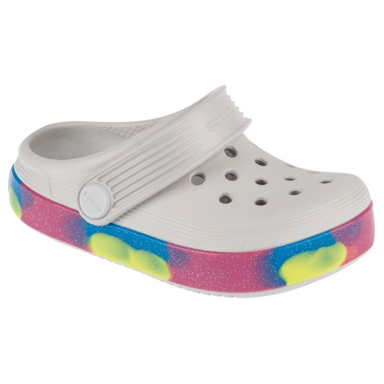 Crocs Off Court Glitter Band Clog T 209717-1FS tongs blanche