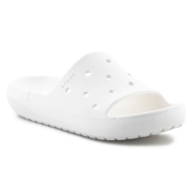Crocs Classic Slide v2 U tongs 209401-100 blanche Crocs Classic Slide v2 U tongs 209401-100 blanche