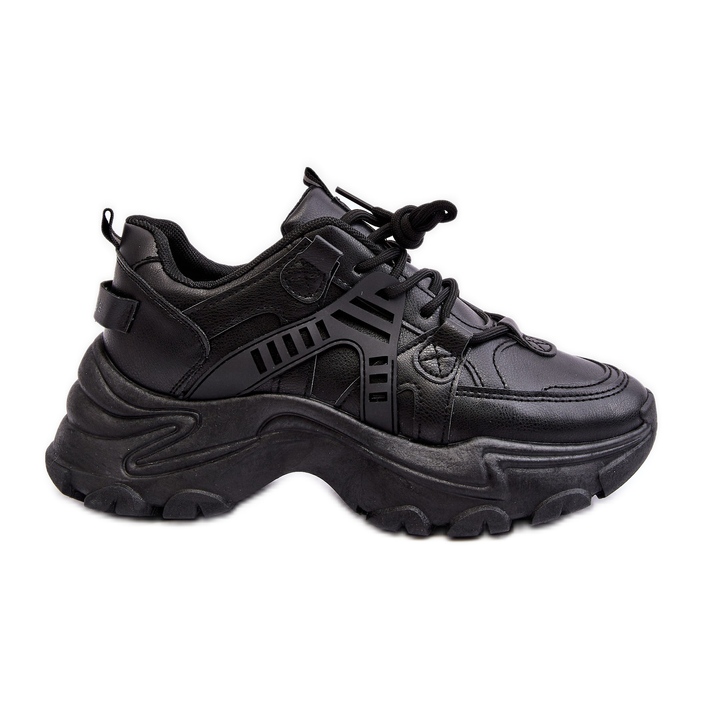News Chaussures de sport épaisses pour femmes, baskets noires Toderus le noir News Chaussures de sport épaisses pour femmes, baskets noires Toderus le noir