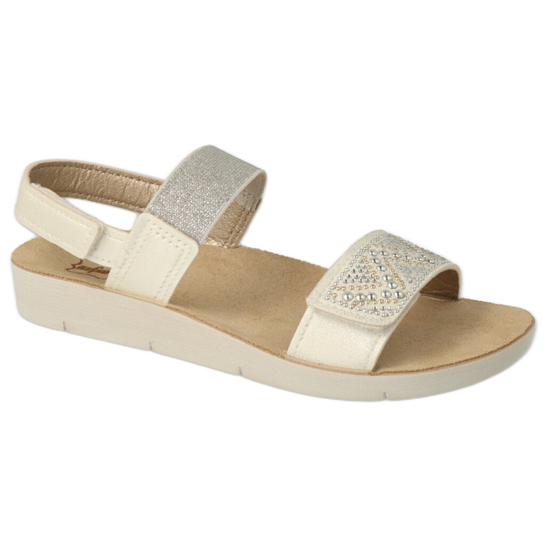 Sandales enfant Befado 068Y001 à paillettes blanches