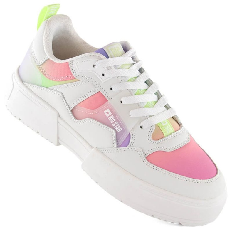 Chaussures de sport à plateforme Big Star INT2002, blanc-multicolore blanche Chaussures de sport à plateforme Big Star INT2002, blanc-multicolore blanche