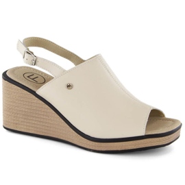 Filippo W PAW527A sandales compensées en cuir, beige