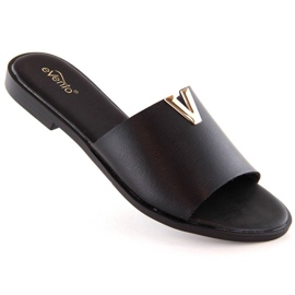 EVento W EVE444A tongs noires à talons bas le noir