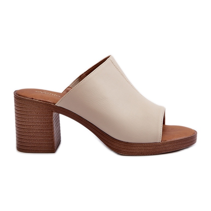 Chaussons femme élégants et légers à talons hauts, Beige Varnila brun