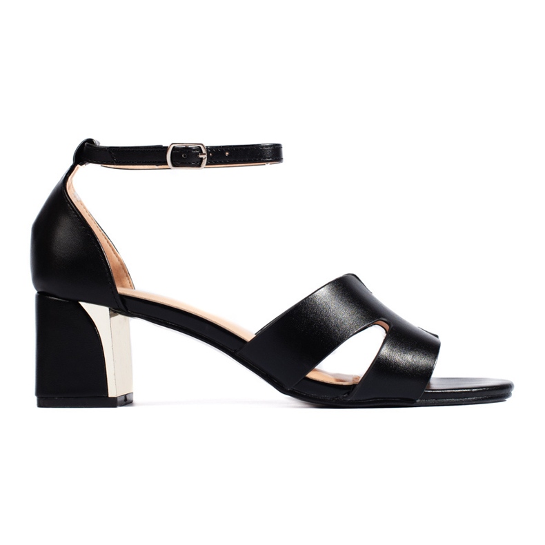 Sandales à talons hauts pour femmes noires le noir