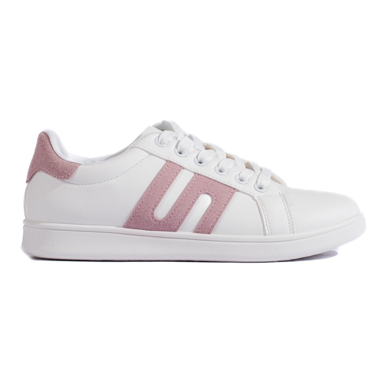 Baskets femme blanches et roses