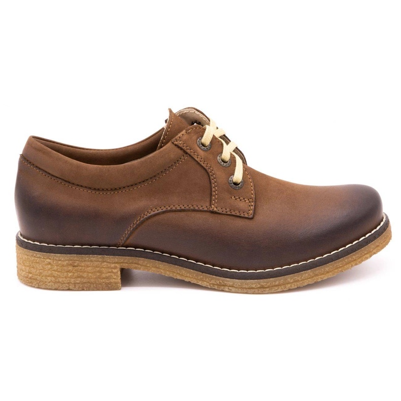 ButBal Chaussures en cuir pour femmes 656b marron brun