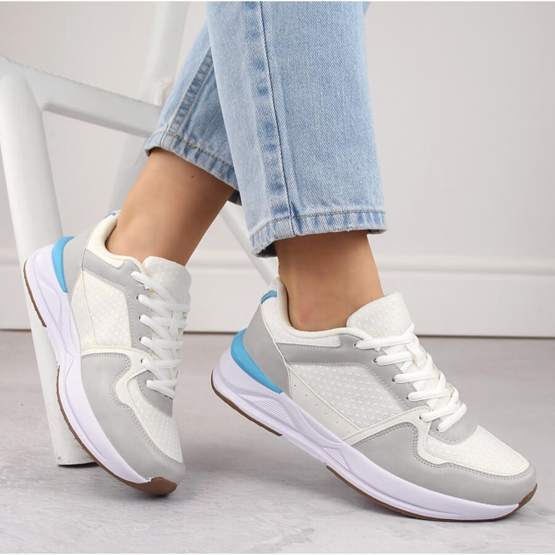 Chaussures de sport à lacets blanches pour femmes Atletico WY23593