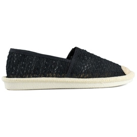 Espadrilles en maille noire, espadrilles aérées pour femmes
