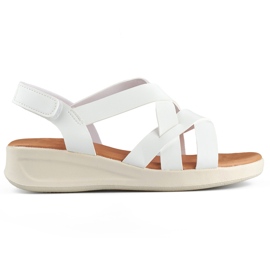 Sandales femme blanches confortables à talon bas