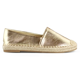 Espadrilles dorées pour femme, chaussures dorées confortables pour l'été d'or