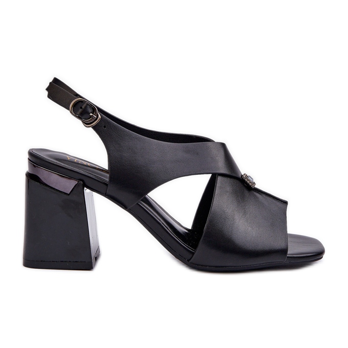 Vinceza Sandales élégantes à talons hauts pour femmes, cuir écologique, noir Asellesa le noir Vinceza Sandales élégantes à talons hauts pour femmes, cuir écologique, noir Asellesa le noir