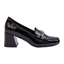 Vinceza Escarpins à petit talon en cuir verni à décor de graines de pavot noires le noir Vinceza Escarpins à petit talon en cuir verni à décor de graines de pavot noires le noir