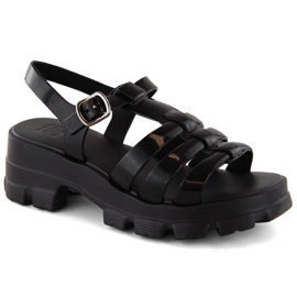 Sandales femme confortables, parfumées, caoutchouc, noir, Zaxy NN285039 le noir
