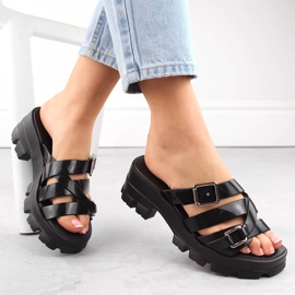 Tongs confortables à talons hauts noires parfumées pour femmes Zaxy NN285043 le noir Tongs confortables à talons hauts noires parfumées pour femmes Zaxy NN285043 le noir