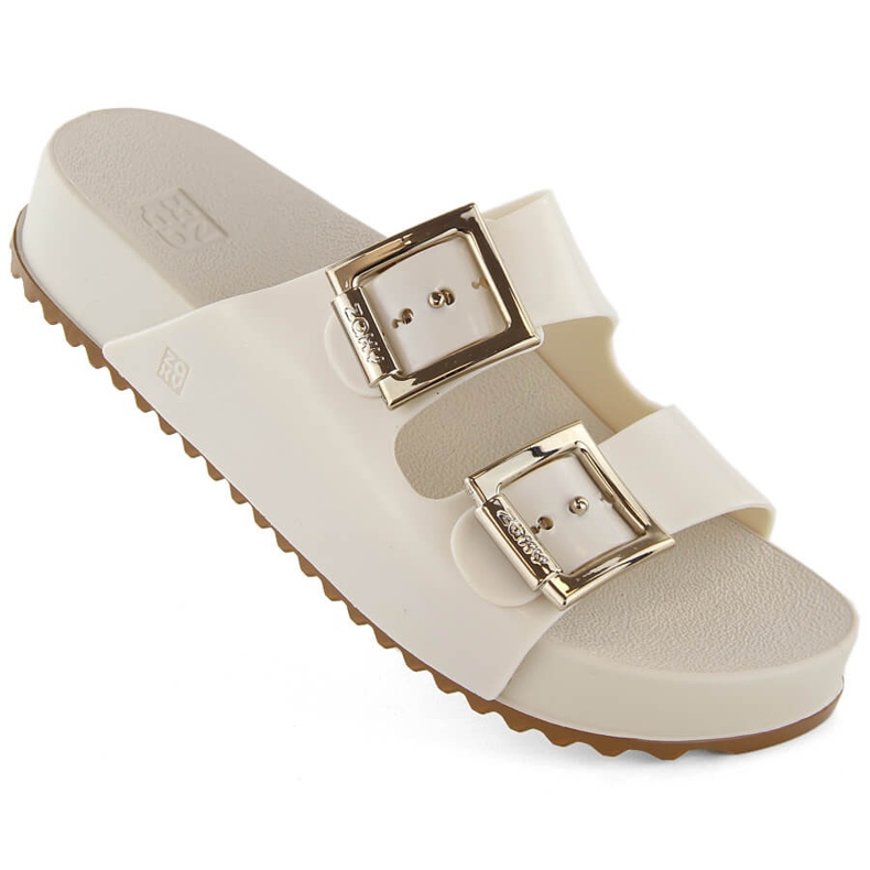 Chaussons femme confortables, parfumés, caoutchouc souple Ekri Zaxy NN285058 beige