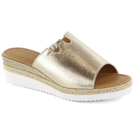 Potocki W WOL145A sandales compensées métallisées, doré