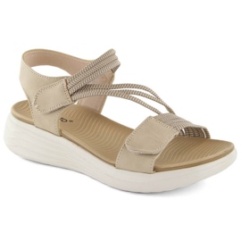 Sandales Velcro confortables eVento W EVE446A, beige