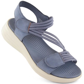 Sandales Velcro confortables eVento W EVE446B bleu