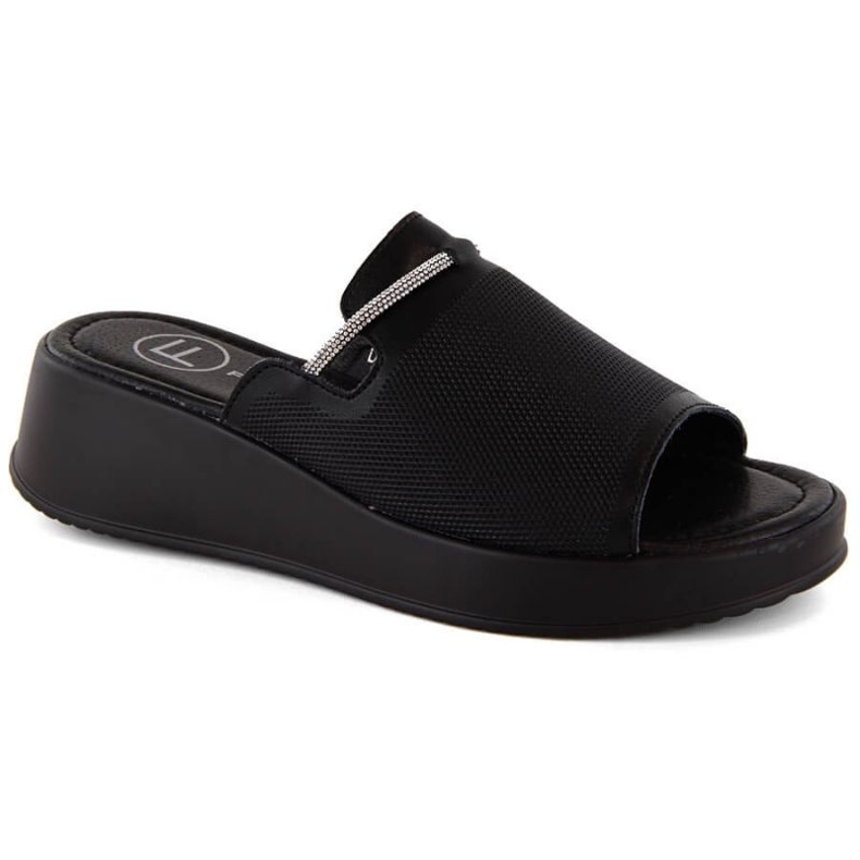 Filippo W PAW538A mules compensées en cuir noir le noir