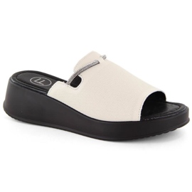 Mules compensées en cuir Filippo W PAW538B beige