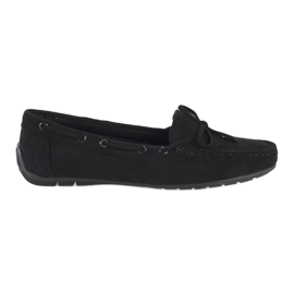 Mocassins confortables en daim noir pour femme