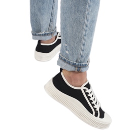 Baskets plateforme femme noires