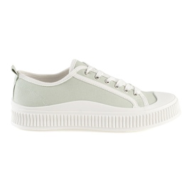 Baskets plateforme femme vert clair