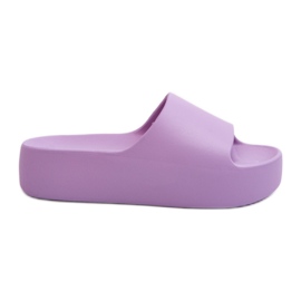 Tongs Oreithano violettes à semelle épaisse pour femmes