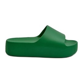 Tongs pour femmes à semelle épaisse, vert Oreithano