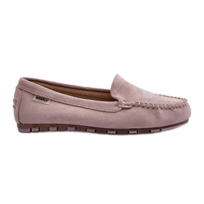 Mocassins en suède écologique pour femmes, violet Amrutia
